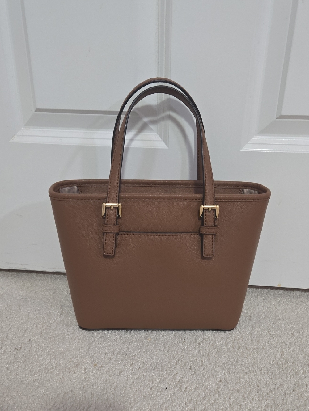 Michael Kors Brown Jet Set Small Top-Handle Tote - Picture 3 of 11